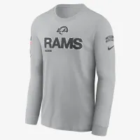 Los Angeles Rams Salute to Service Mascot Edge Legend чоловічі Nike NFL Long-Sleeve футболка колір сірий