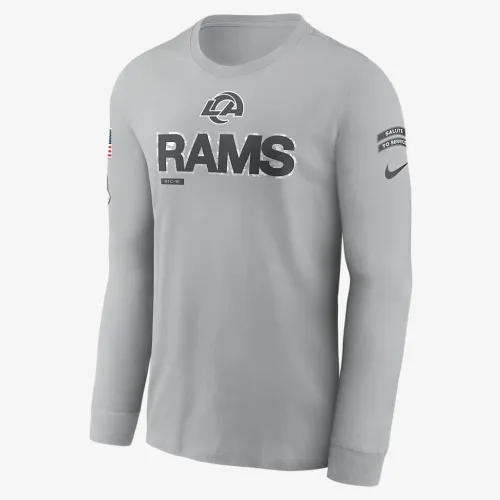 Los Angeles Rams Salute to Service Mascot Edge Legend чоловічі Nike NFL Long-Sleeve футболка колір сірий