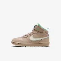 Nike Court Borough Mid 2 SE Little дитячі Кросівки колір коричневий