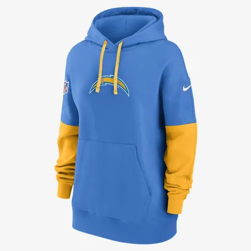 Los Angeles Chargers Sideline Essential жіноча Nike NFL Pullover Толстовка з капюшоном блакитний