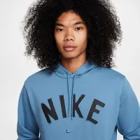 Nike Swoosh мужские Dri-FIT French Terry Pullover Fitness Толстовка с капюшоном синий