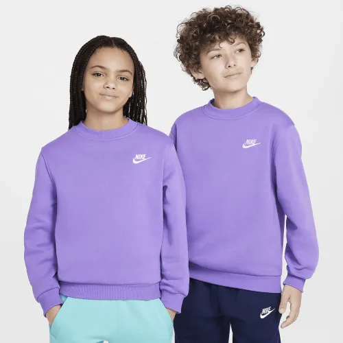 Nike Sportswear Club Fleece Big дитячі світшот колір фіолетовий