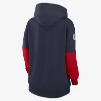 New England Patriots Sideline Essential женская Nike NFL Pullover Толстовка с капюшоном синий