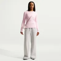 Nike Sportswear женская Tight Long-Sleeve Ribbed футболка Pink