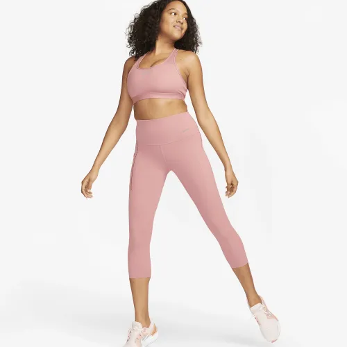 Nike Universa жіноча Medium-Support З високою талією Cropped лосіни з кишенямиPink