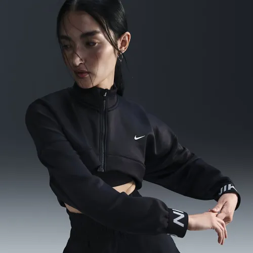 Nike Pro жіноча Fleece Top колір чорний