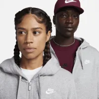Nike Sportswear Club Fleece жіноча Full-Zip Толстовка з капюшоном колір сірий