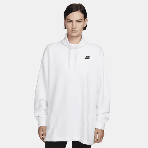 Nike Sportswear Club Fleece женская оверсайз Mock-Neck свитшот цвет белый