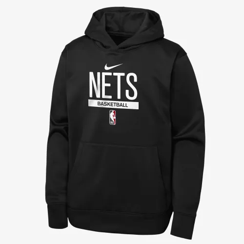 Brooklyn Nets Spotlight Big детские Nike Dri-FIT NBA Pullover Толстовка с капюшоном цвет черный