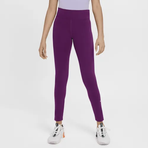 Nike Dri-FIT One Big дитячі (Girls') лосіни колір фіолетовий