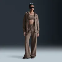 Nike Sportswear Phoenix Fleece жіноча З високою талією Wide-Leg Sweatpants колір коричневий