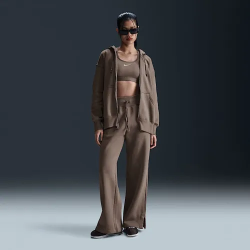 Nike Sportswear Phoenix Fleece женская С высокой Талией Wide-Leg Sweatpants цвет коричневый