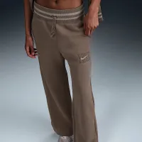 Nike Sportswear Phoenix Fleece жіноча З високою талією Wide-Leg Graphic Pants колір коричневий