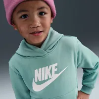 Nike Sportswear Club Fleece Little детские Толстовка с капюшоном набор цвет зеленый