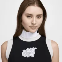 Nike Naomi Osaka жіноча Mock-Neck Cropped Tank Top колір чорний