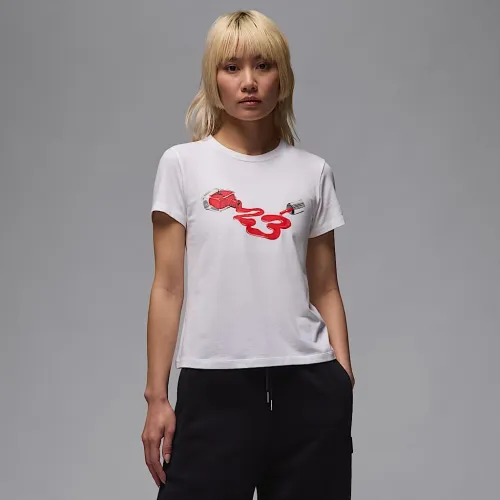 Nike Jordan женская Graphic футболка цвет белый