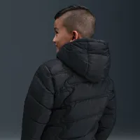Nike Little дитячі Swoosh Quilted Puffer Куртка колір чорний