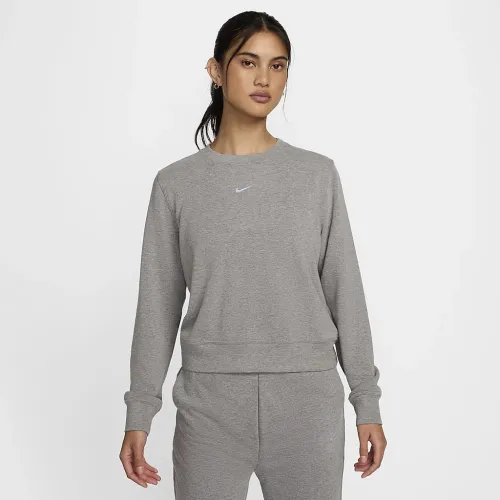 Nike Dri-FIT One женская Crew-Neck French Terry свитшот цвет серый