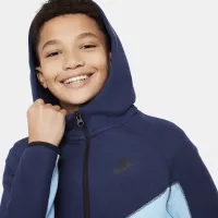Nike Sportswear Tech Fleece Big дитячі (для хлопчиків) Full-Zip Толстовка з капюшоном блакитний