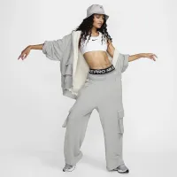 Nike Sportswear жіноча оверсайз Full-Zip French Terry Толстовка з капюшоном колір сірий