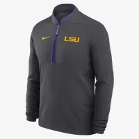 LSU Tigers Victory мужские Nike Dri-FIT College 1/2-Zip Long-Sleeve Top цвет серый
