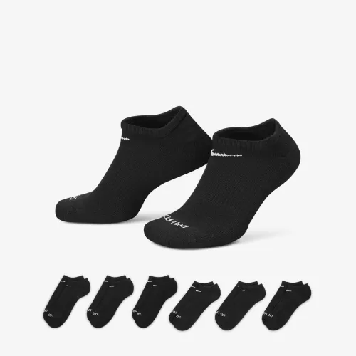 Nike Everyday Plus Cushioned тренувальні No-Show шкарпетки (6 пар) колір чорний