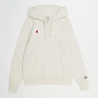 Кофта/футболка Champion Embroideцвет красный Big Script Logo Толстовка с капюшоном 117111-YS137 - бежевая