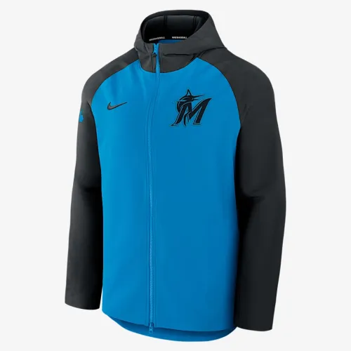 Miami Marlins Authentic Collection Men’s Nike Therma MLB Full-Zip Куртка блакитний