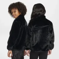 Nike Little дитячі Faux Fur Куртка колір чорний
