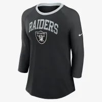 Las Vegas Raiders жіноча Nike NFL 3/4-Sleeve футболка колір чорний