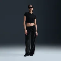 Nike Sportswear Chill Knit женская Cropped футболка цвет черный