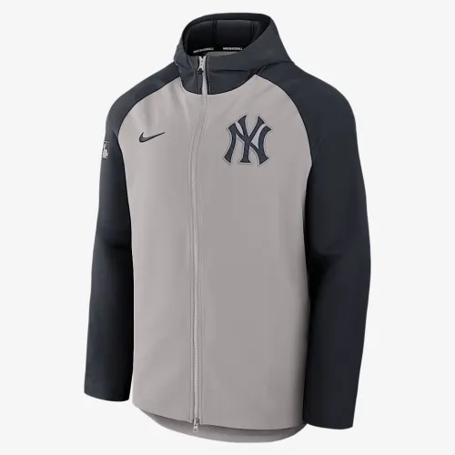 New York Yankees Authentic Collection Men’s Nike Therma MLB Full-Zip Куртка колір сірий