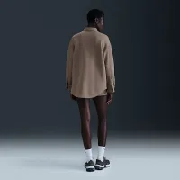 Nike Sportswear Phoenix Fleece женская оверсайз Shirt Куртка цвет коричневый