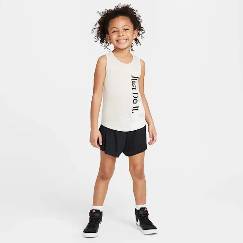 Nike Dri-FIT Little детские Wild Flower 2-Piece Tank and Mesh шорты набор цвет черный