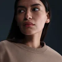Nike Sportswear Phoenix Fleece женская Over-оверсайз Crew-Neck свитшот цвет коричневый