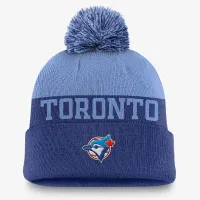 Toronto синий Jays Rewind Peak мужские Nike MLB Cuffed Pom Beanie синий