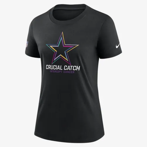 Dallas Cowboys Crucial Catch женская Nike NFL футболка цвет черный