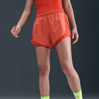 Nike Tempo женская Dri-FIT Mid-Rise Brief-Lined Running шорты цвет красный