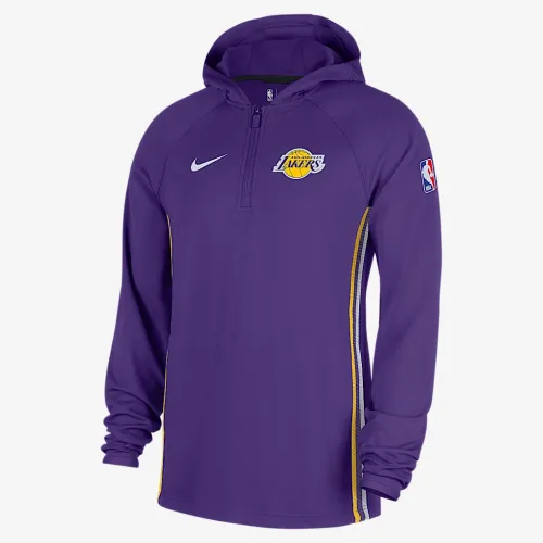 Los Angeles Lakers Zoned мужские Nike Dri-FIT NBA 1/4-Zip Толстовка с капюшоном цвет фиолетовый