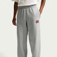 Nike Solo Swoosh мужские Fleece Open-Hem Pants цвет серый
