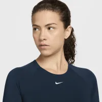 Nike Pro жіноча Dri-FIT Cropped Long-Sleeve Top блакитний