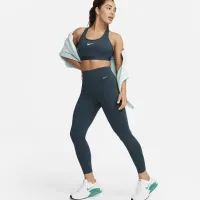 Nike Universa женская Medium-Support С высокой Талией 7/8 лосины с карманамицвет зеленый