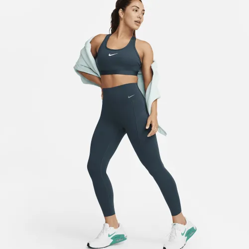 Nike Universa жіноча Medium-Support З високою талією 7/8 лосіни з кишенямиколір зелений