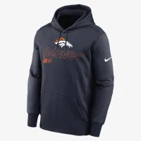 Denver Broncos Men’s Nike Therma NFL Pullover Толстовка с капюшоном синий