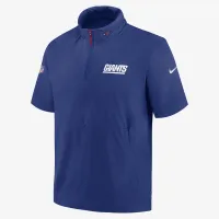 New York Giants Sideline Coach чоловічі Nike NFL 1/2-Zip Short-Sleeve Hooded Куртка блакитний