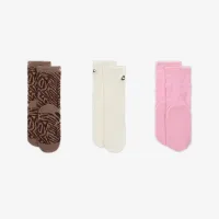 Nike Wild Warmth Big дитячі Fashion Crew шкарпетки (3 пар) колір коричневий