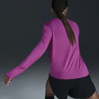 Nike One Classic жіноча Dri-FIT Long-Sleeve Top колір фіолетовий