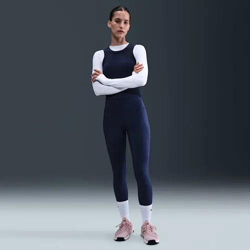 Nike Universa женская Medium-Support С высокой Талией 7/8 лосины с карманамисиний