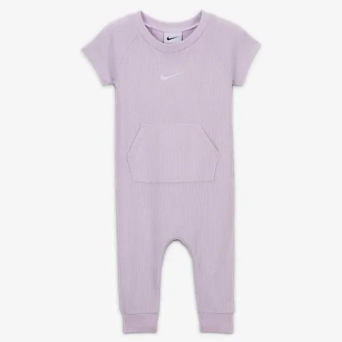 Nike Essentials Baby Short Sleeve Waffle Knit Coverall цвет фиолетовый