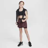 Nike One Big дитячі (Girls') Long-Line Sports Bra колір чорний